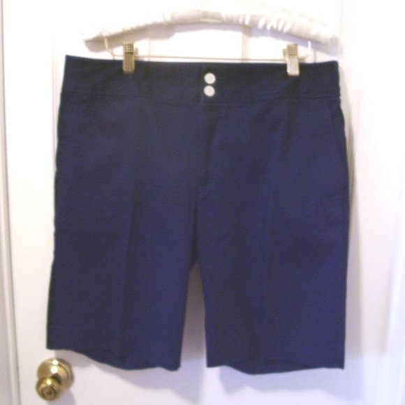 Chaps Navy Cotton Shorts Sz12 - Picture 1 of 3